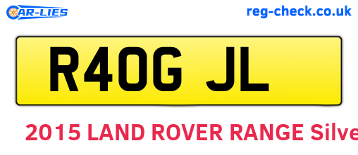 R40GJL are the vehicle registration plates.