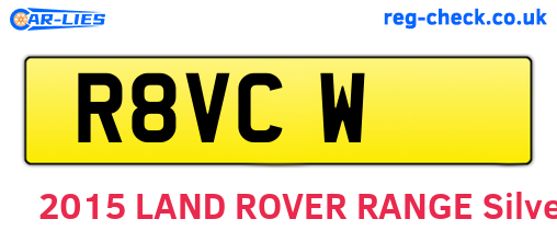 R8VCW are the vehicle registration plates.