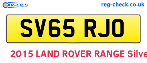 SV65RJO are the vehicle registration plates.