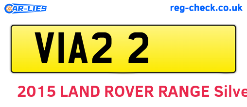 VIA22 are the vehicle registration plates.
