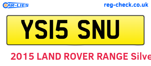 YS15SNU are the vehicle registration plates.