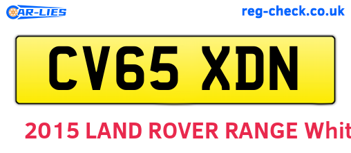 CV65XDN are the vehicle registration plates.