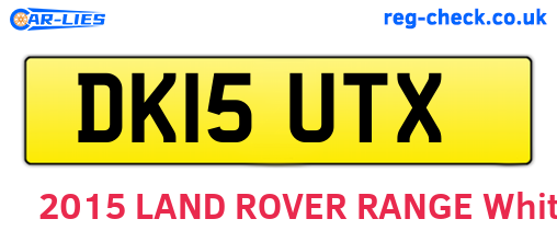 DK15UTX are the vehicle registration plates.