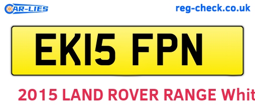 EK15FPN are the vehicle registration plates.
