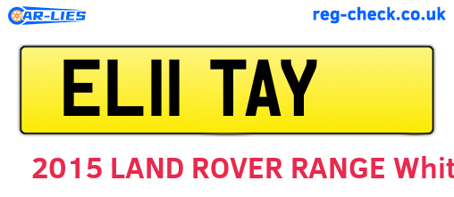 EL11TAY are the vehicle registration plates.