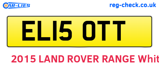 EL15OTT are the vehicle registration plates.
