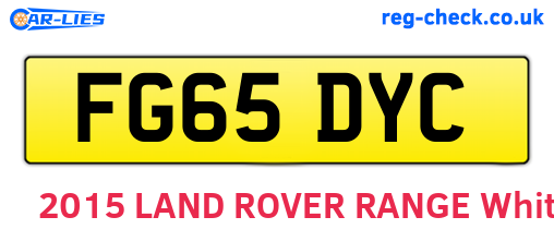 FG65DYC are the vehicle registration plates.
