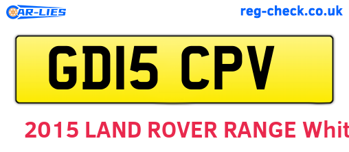 GD15CPV are the vehicle registration plates.