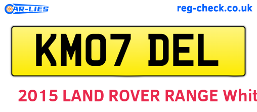 KM07DEL are the vehicle registration plates.