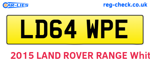 LD64WPE are the vehicle registration plates.