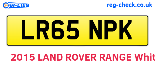 LR65NPK are the vehicle registration plates.