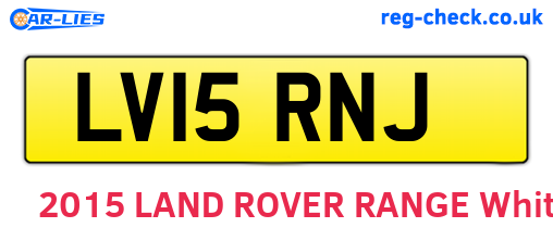 LV15RNJ are the vehicle registration plates.