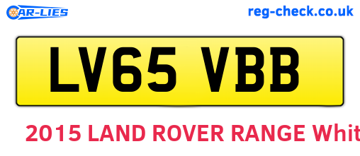 LV65VBB are the vehicle registration plates.