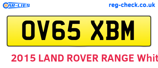 OV65XBM are the vehicle registration plates.