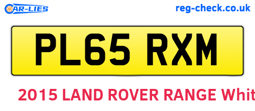 PL65RXM are the vehicle registration plates.
