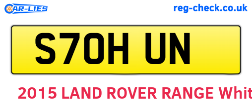 S70HUN are the vehicle registration plates.