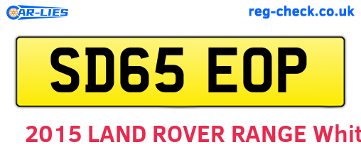 SD65EOP are the vehicle registration plates.
