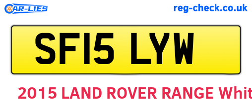 SF15LYW are the vehicle registration plates.