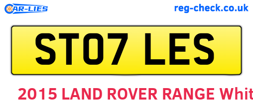 ST07LES are the vehicle registration plates.