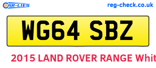 WG64SBZ are the vehicle registration plates.