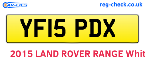 YF15PDX are the vehicle registration plates.