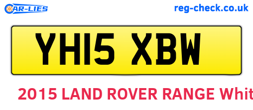 YH15XBW are the vehicle registration plates.