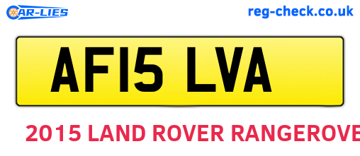 AF15LVA are the vehicle registration plates.