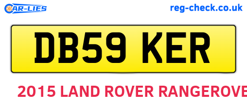 DB59KER are the vehicle registration plates.