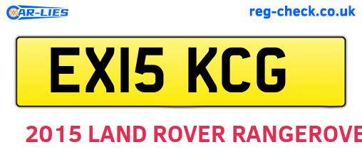 EX15KCG are the vehicle registration plates.