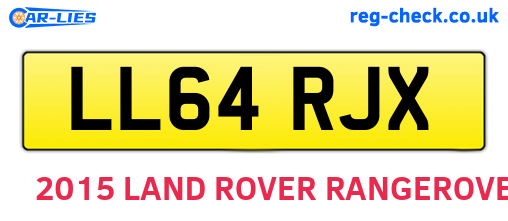LL64RJX are the vehicle registration plates.