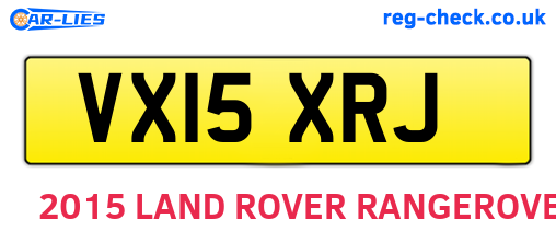 VX15XRJ are the vehicle registration plates.
