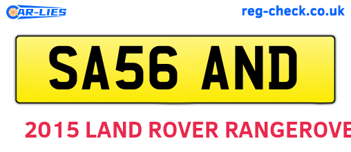 SA56AND are the vehicle registration plates.