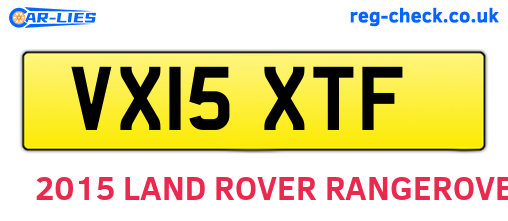 VX15XTF are the vehicle registration plates.