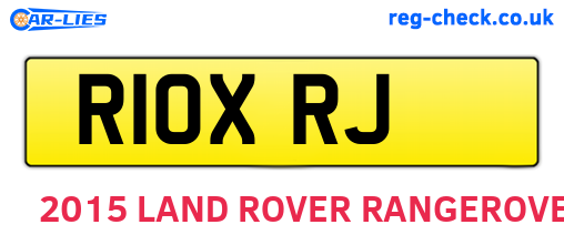 R10XRJ are the vehicle registration plates.