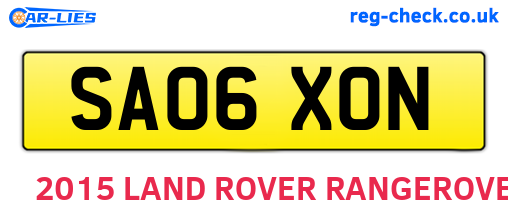 SA06XON are the vehicle registration plates.