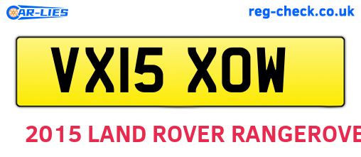 VX15XOW are the vehicle registration plates.