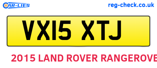 VX15XTJ are the vehicle registration plates.