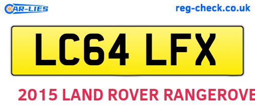 LC64LFX are the vehicle registration plates.