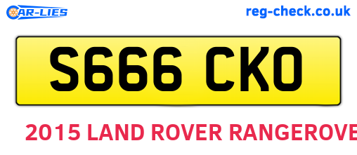 S666CKO are the vehicle registration plates.