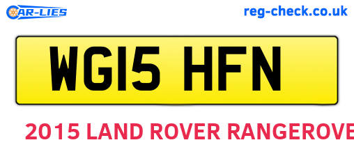 WG15HFN are the vehicle registration plates.