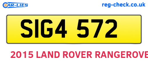 SIG4572 are the vehicle registration plates.