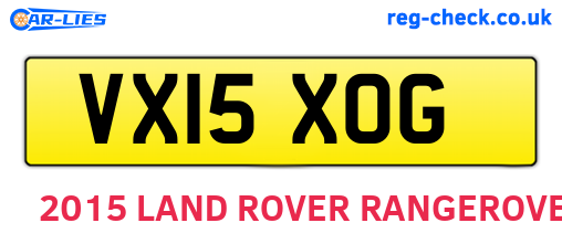VX15XOG are the vehicle registration plates.