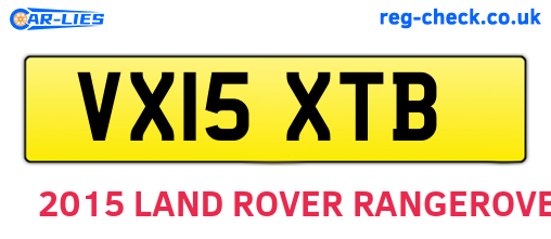 VX15XTB are the vehicle registration plates.