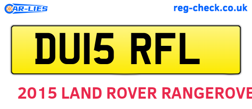 DU15RFL are the vehicle registration plates.