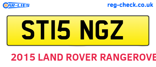 ST15NGZ are the vehicle registration plates.