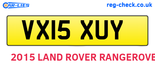 VX15XUY are the vehicle registration plates.