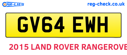GV64EWH are the vehicle registration plates.