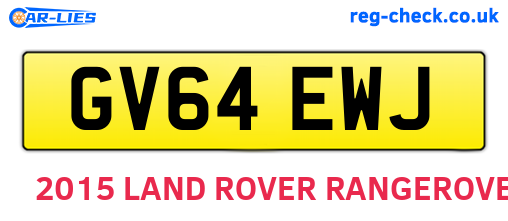 GV64EWJ are the vehicle registration plates.