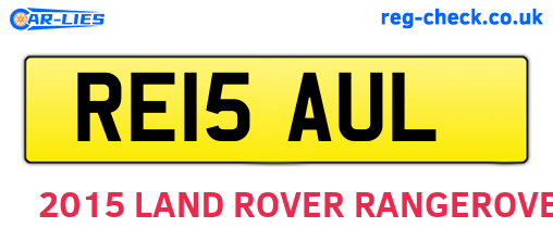 RE15AUL are the vehicle registration plates.
