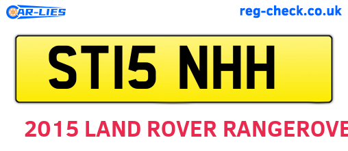 ST15NHH are the vehicle registration plates.